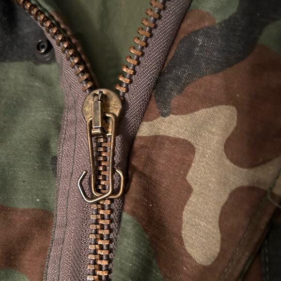 Vintage 1980s US Army Military Field Jacket Woodland Camo / Medium - Picture 5 of 5